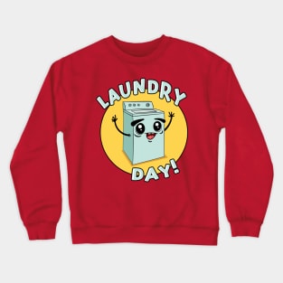 Laundry Day Cute Kawaii Washing Machine Crewneck Sweatshirt